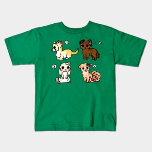 cutie dogs group Kids T-Shirt